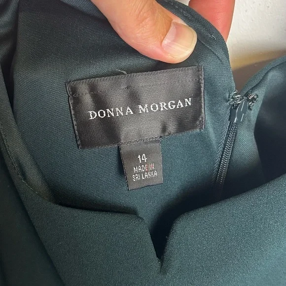 NWT Donna Morgan Elegant Dark teal Green Jumpsuit Preofessional Career Size 14 - Picture 10 of 14